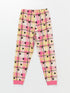 LC Waikiki Crew Neck Printed Long Sleeve Girl Pajama Set